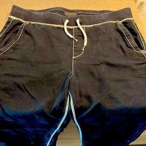 Classic true religion sweat pants with jean like stitching